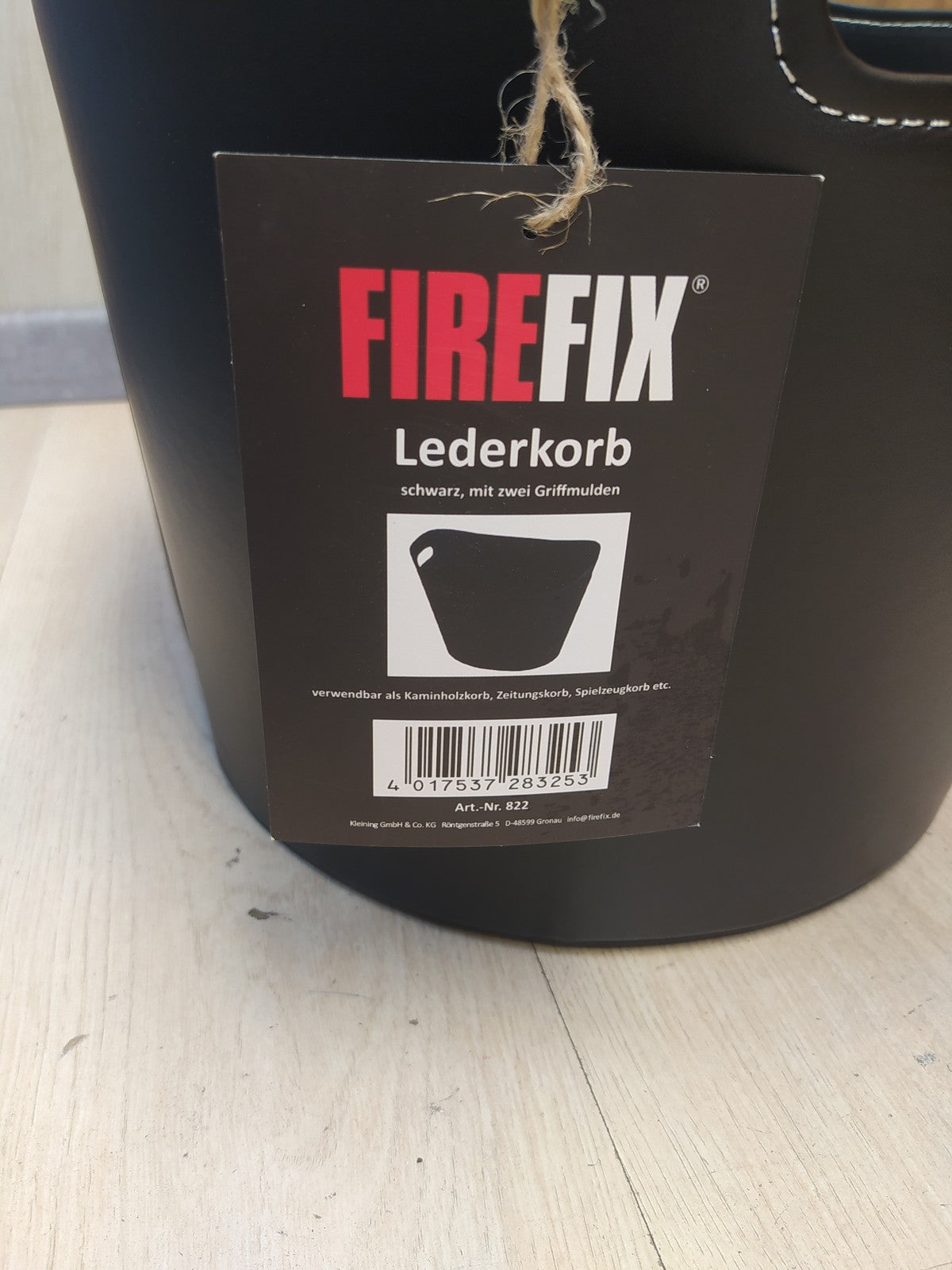 FIREFIX 822 Lederkorb/Holzkorb schwarz, oval, I37732