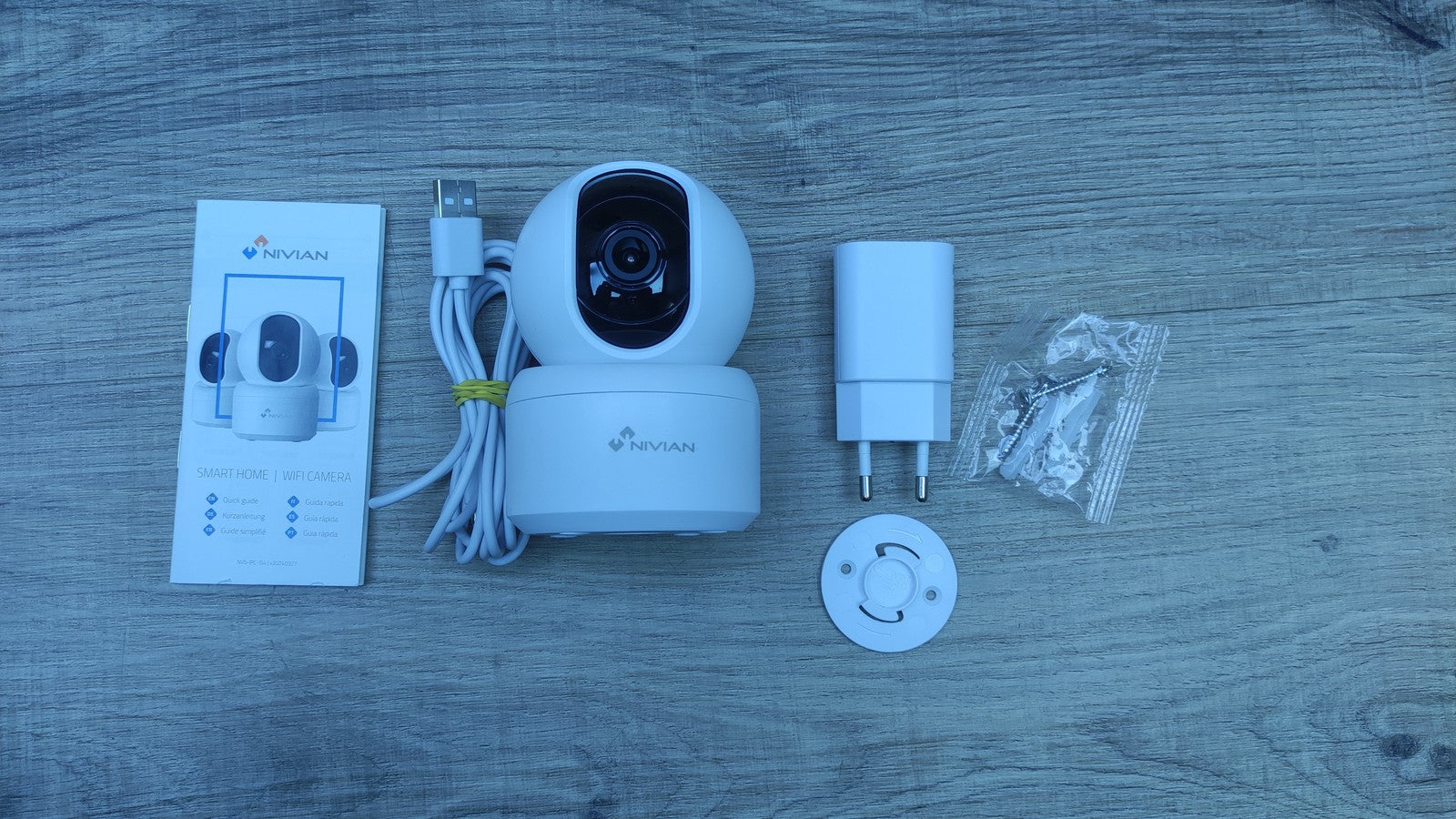 NIVIAN WLAN‑Innenkamera NVS-IPC-IS4, 360° SuperHD 2K, I34490