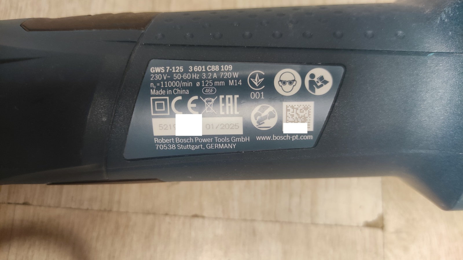 Bosch Professional GWS 7-125 Elektro-Winkelschleifer 720 W, I38157