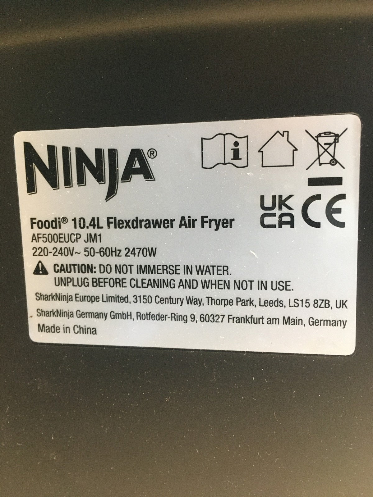 Ninja Foodi FlexDrawer Dual Zone Heißluftfritteuse AF500EUCP, I36636