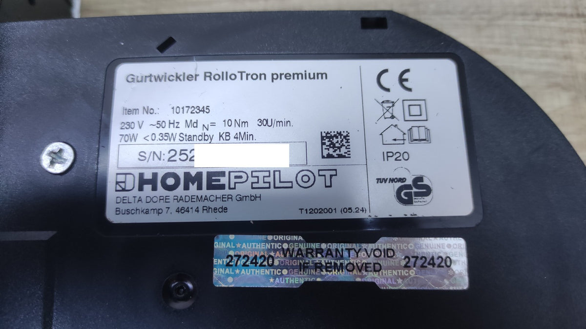 HOMEPILOT elektrischer Gurtwickler RolloTron premium 10172345, I40925