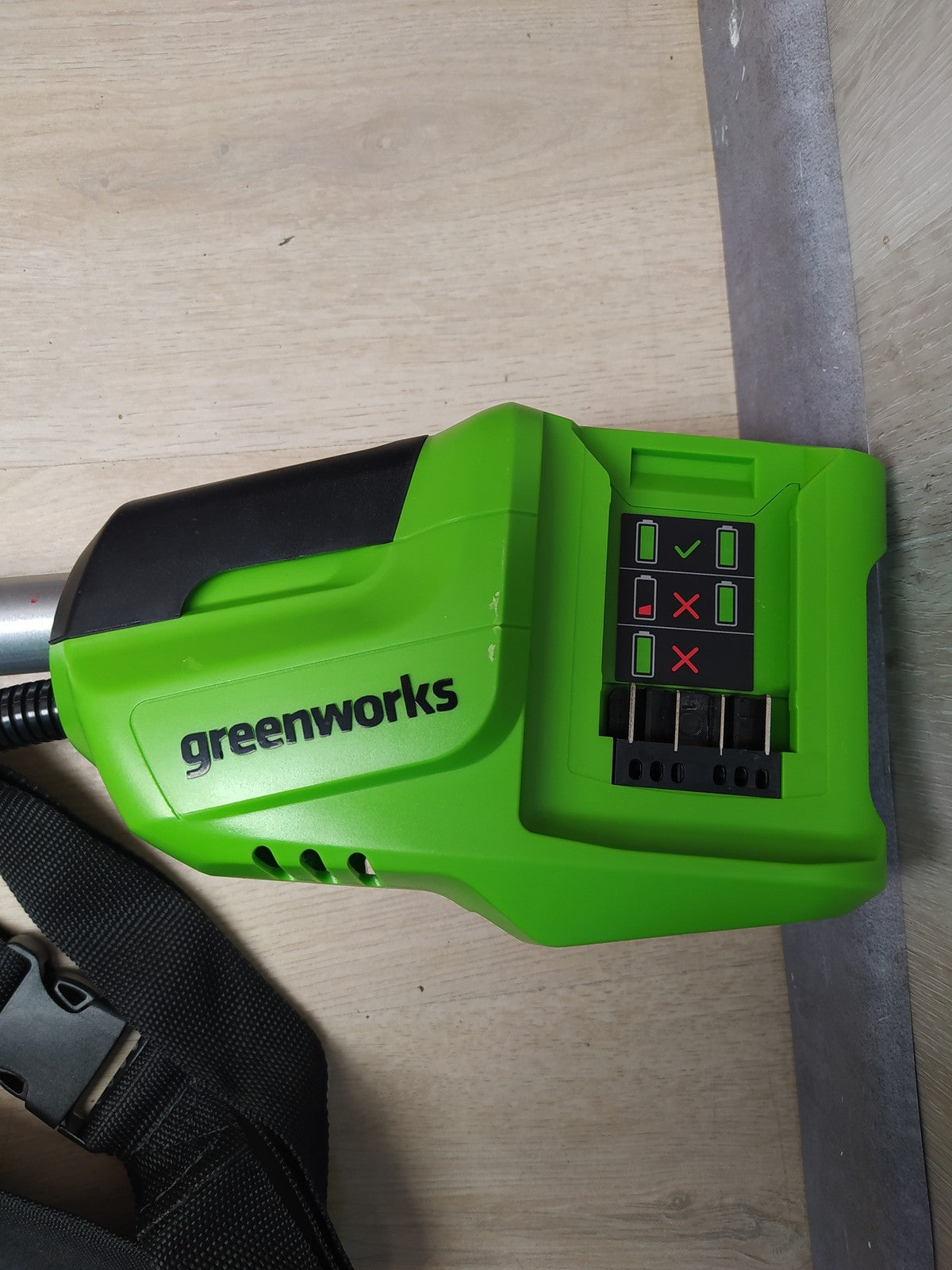 Greenworks Akku-Freischneider GD24X2BCB, ohne Akkus, mit Ladegerät, I38001