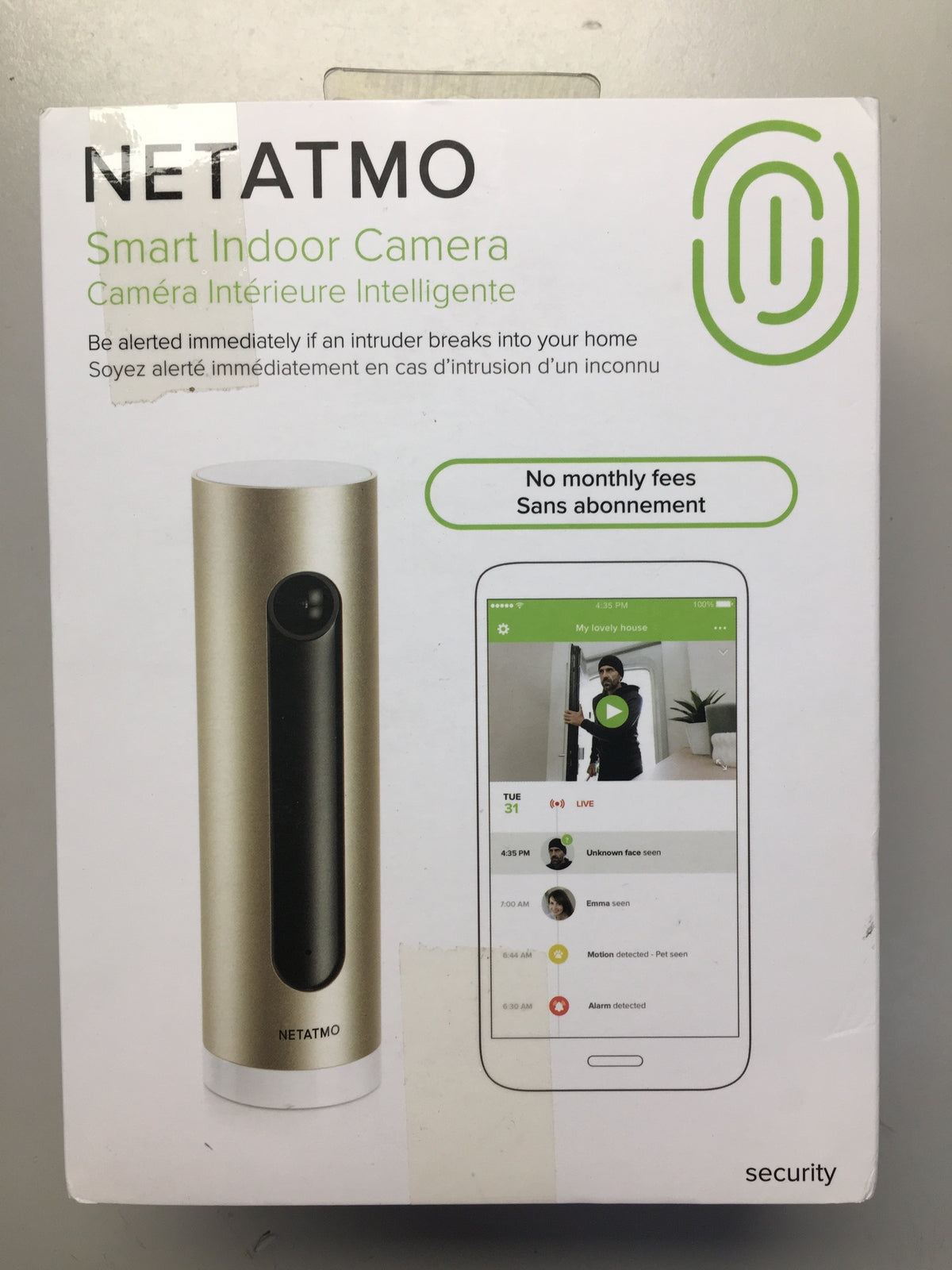 Netatmo Welcome WLAN Kamera mit Gesichtserkennung NSC01, I12090