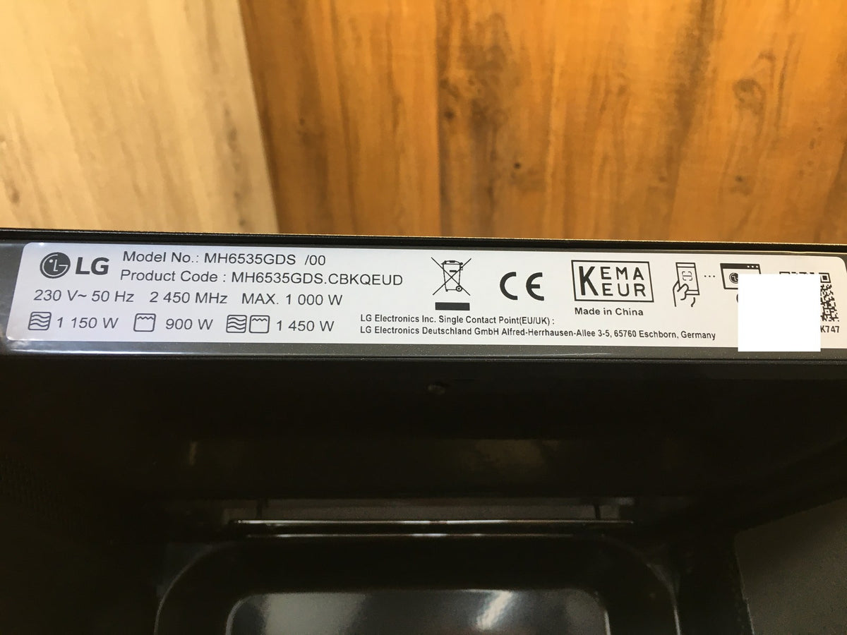 LG MH6535GDS Mikrowelle (25 L, 1000 W) mit Grill, I40402