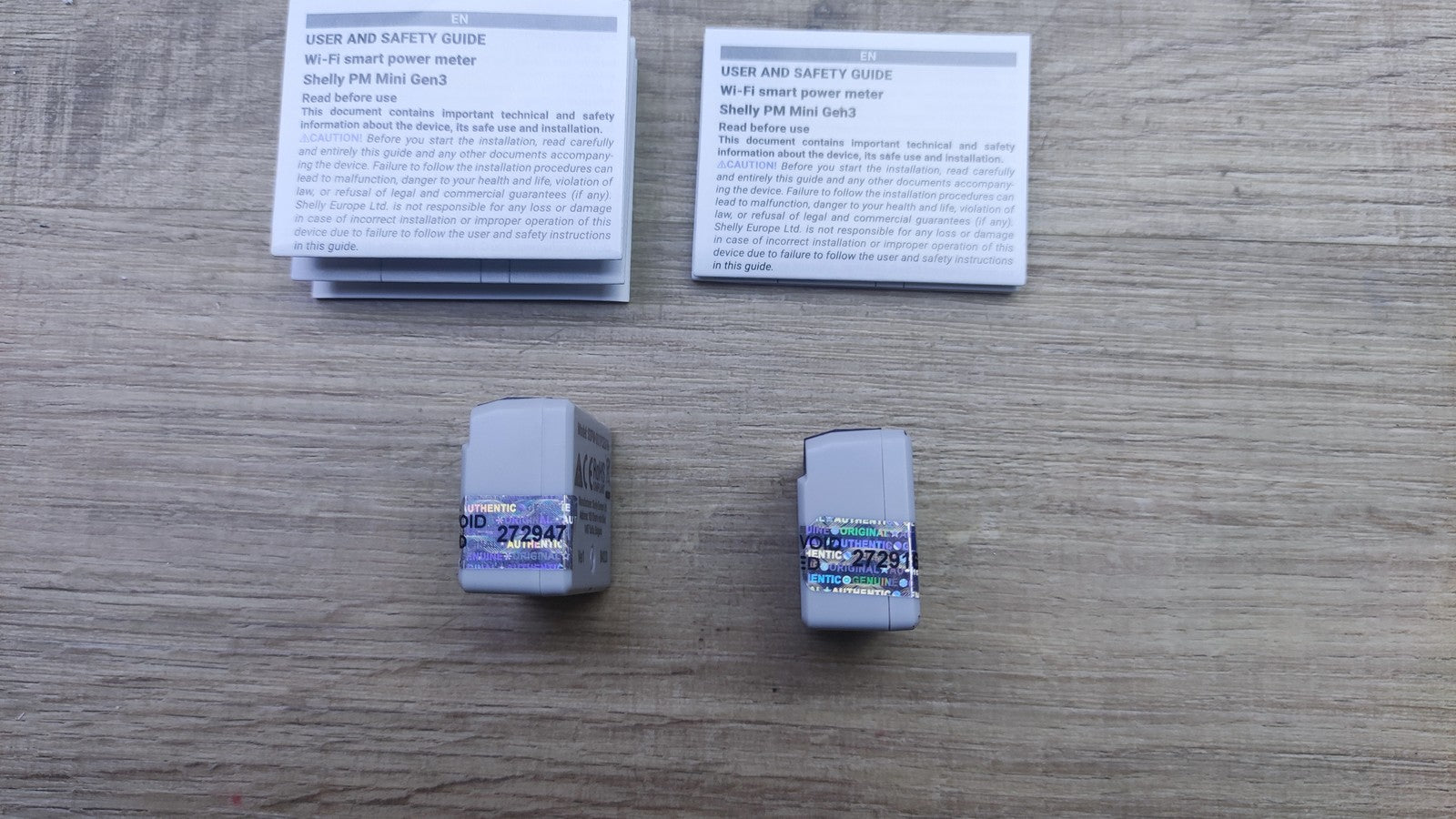 2x Shelly PM Mini Gen3 Intelligenter WLAN und Bluetooth Stromzähler, I36651