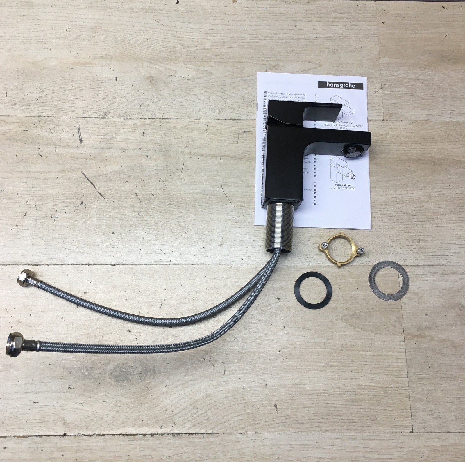 Hansgrohe Vernis Shape Waschtischarmatur 71567670, Wasserhahn, schwarz, I38390