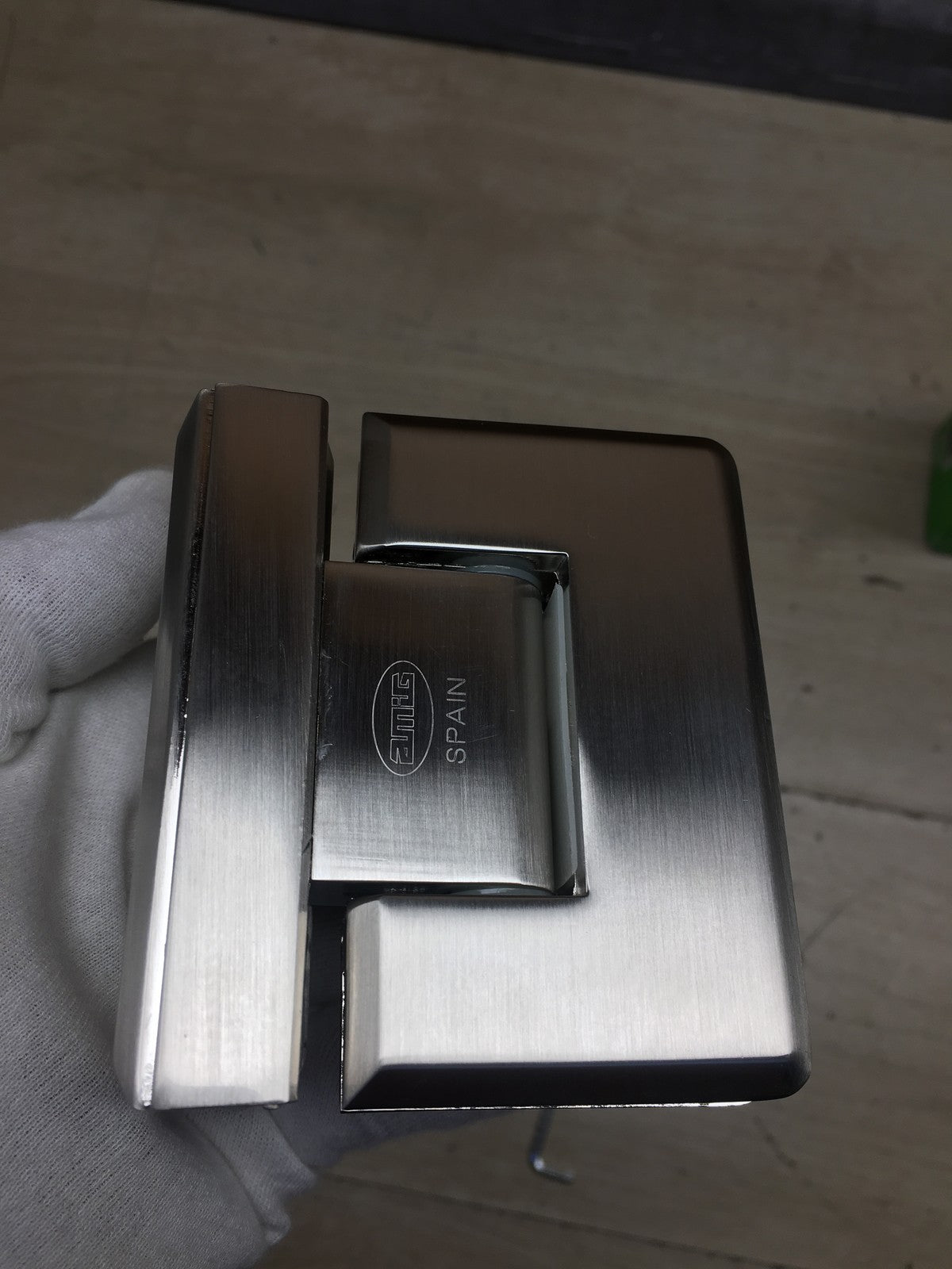 Amig Zamak Duschscharnier 19958, 88 x 54 mm, 8-12 mm Dicke, Nickel matt, I40020