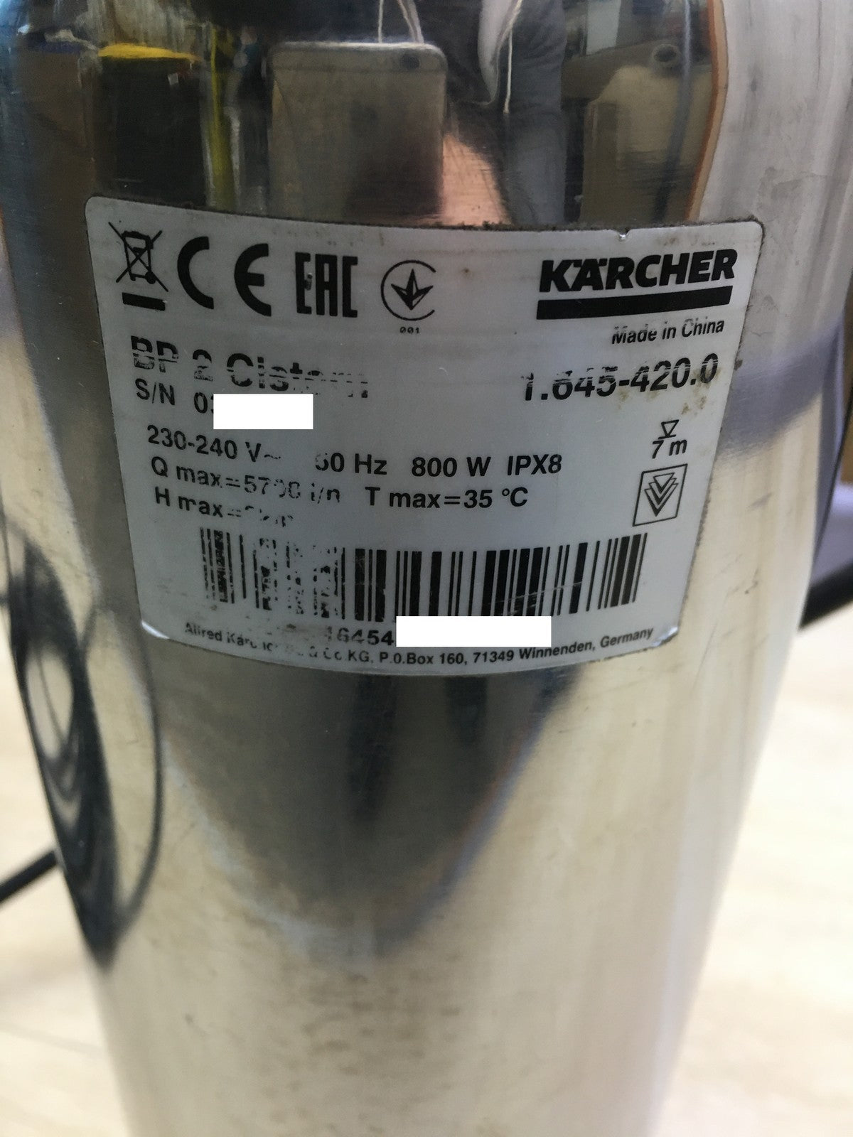 Kärcher BP2 Cistern Tauchdruckpumpe (1.645-420.0), I34931