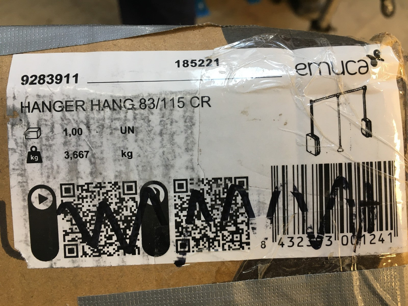 Emuca Kleiderlift für Schrankbreite, kleiderschranklift, 830-1150mm, I37080
