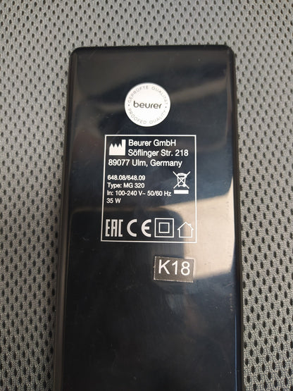 Beurer MG 320 Massagesitzauflage, für Rücken, Nacken, Oberschenkel, I37617