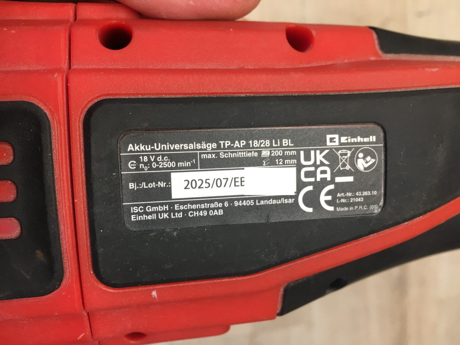 Einhell Akku-Universalsäge TE-AP 18/28 Li BL Solo,18 V, I38262