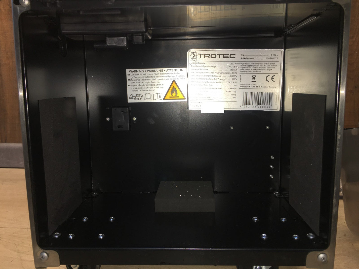 TROTEC Luftentfeuchter TTK 122 E (1120000123), 40 L/Tag, bis 120 m², I38287