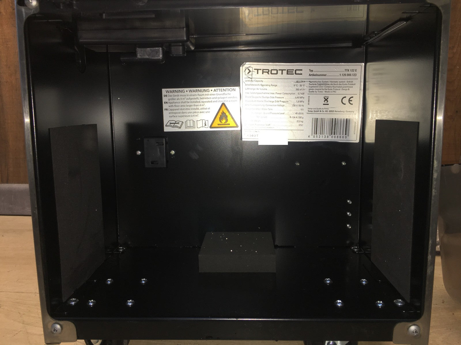 TROTEC Luftentfeuchter TTK 122 E (1120000123), 40 L/Tag, bis 120 m², I38287