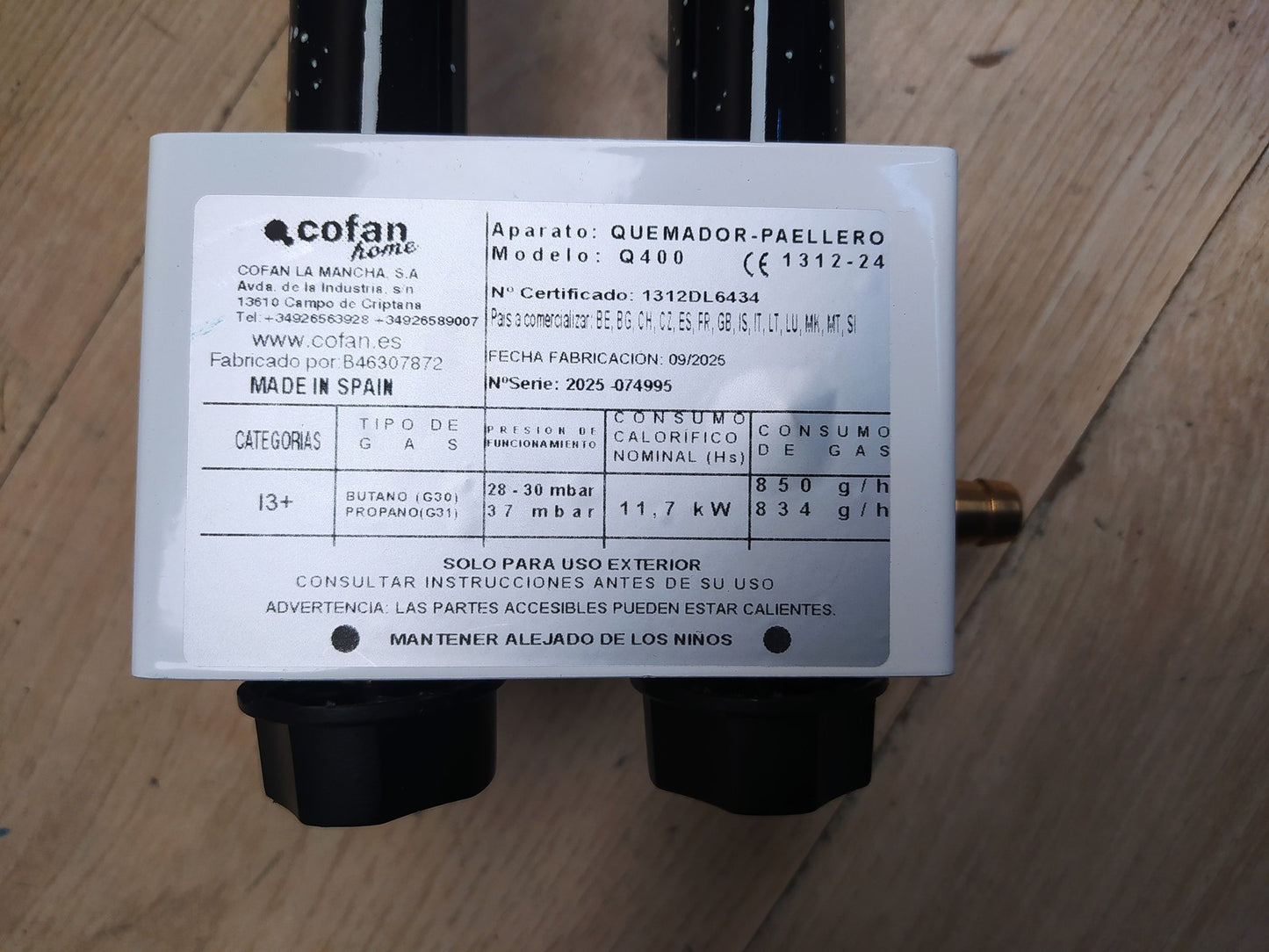 Cofan Paella-Brenner, Ringkocher, passend für Paella-Pfannen aus Stahl, I37212