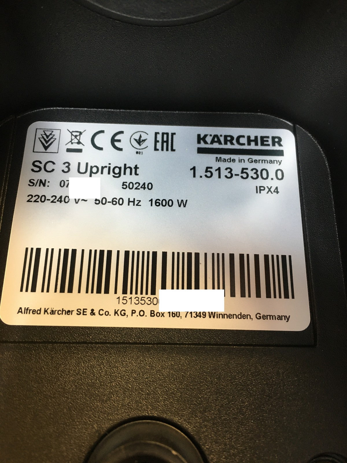 Kärcher Dampfreiniger SC 3 Upright (1.513-530.0), I38566