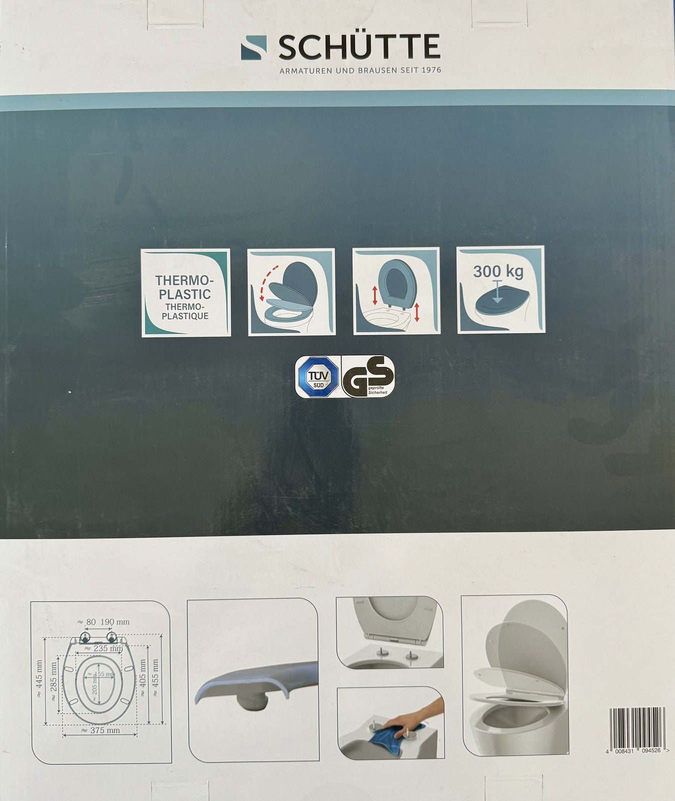 Schütte WC Sitz mit integriertem Kindersitz Absenkautomatik Premium weiß 83940-A