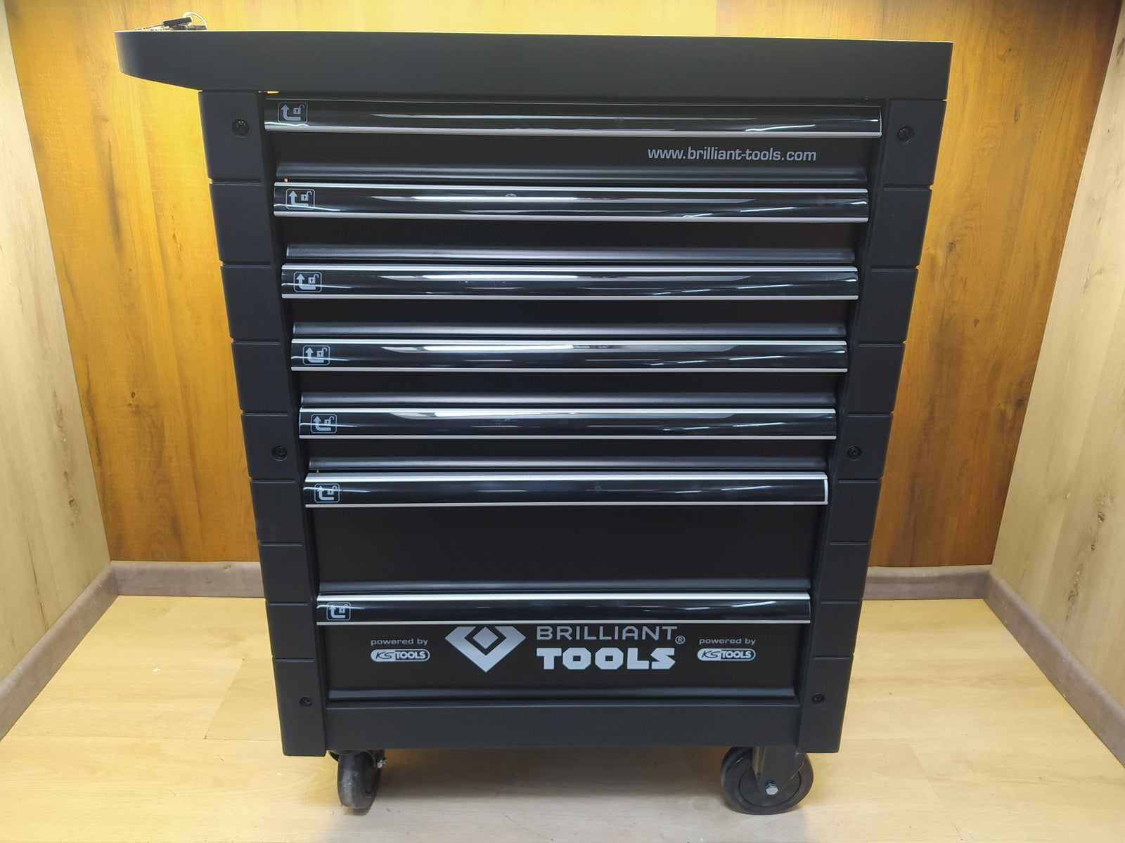 BRILLIANT TOOLS BT152900 Werkstattwagen mit 7 Schubladen, leer, I36953