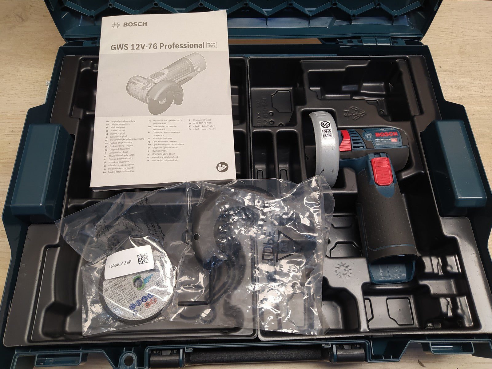 Bosch Professional GWS 12V-76 Akku-Winkelschleifer SOLO, I37878