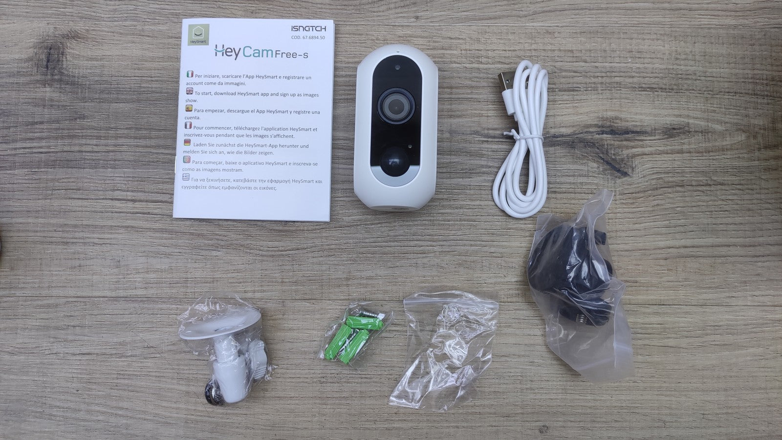 ISNATCH HeyCam Free-S WLAN-Kamera, batteriebetrieben, Full-HD, I35352