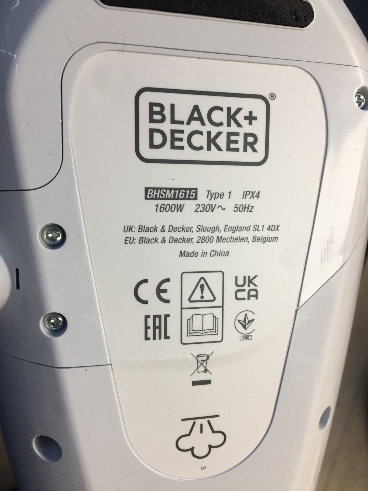BLACK+DECKER BHSM1615DAM-QS Dampfreiniger, 2-in-1, 1.600 W, I37488