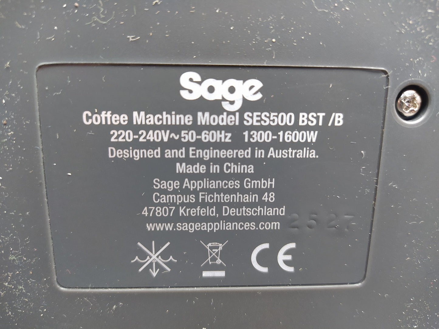 Sage SES500 BST Kompakte Kaffeemaschine mit Milchaufschäumer, I37619