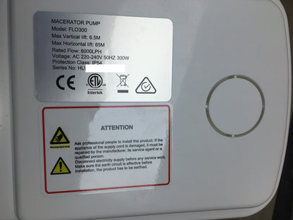HOCANFLO FLO300 Kleinhebeanlage Pumpe, Hebeanlage leise, I40894