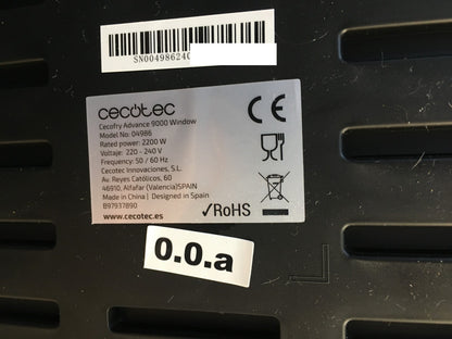 Cecotec Cecofry Advance 9000 Window Heißluftfritteuse (04986), 9L, I35994