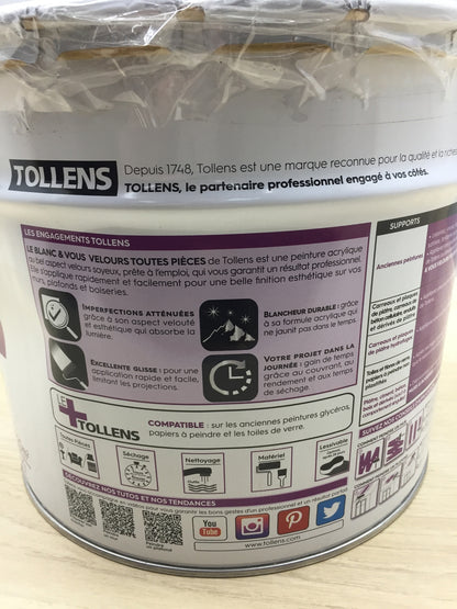 3,09€/L TOLLENS Farbe für Wände, Decken und Holz, waschbar, 10 L, I14574