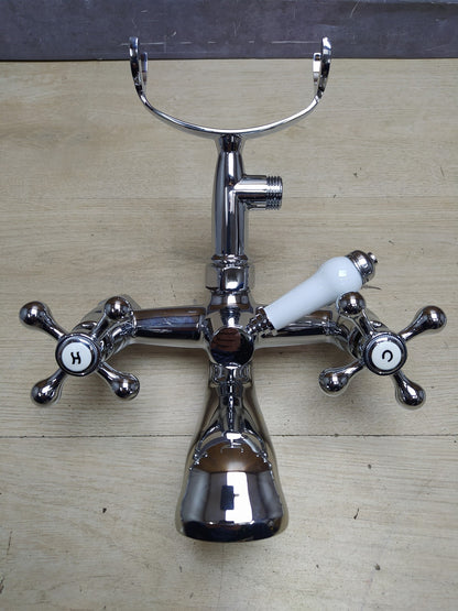 Funime Viktorianische Badewannenarmatur, 1/4-Drehung, mit Handbrause, I35547