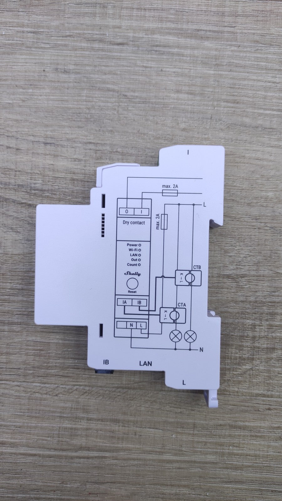 Shelly Pro EM-50 WiFi Relais Stromzähler 2x 50A mit 2 Klemmen, I41065
