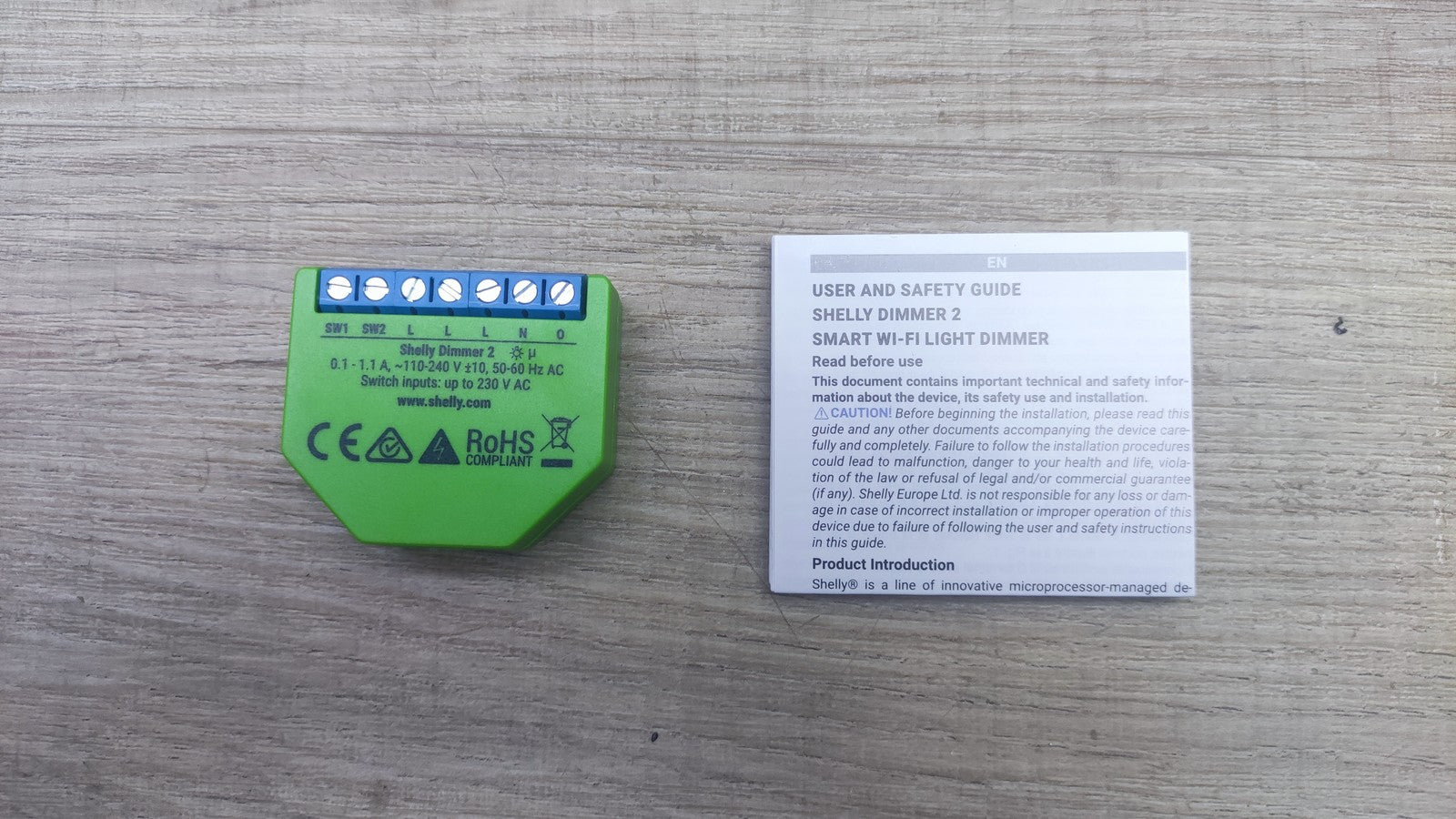 Shelly Dimmer 2 Smart Home WLAN Schaltaktor, I37632