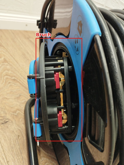 REV REV-575A Kabeltrommel Outdoor 50m IP44 4 Schutzkontaktsteckdosen blau