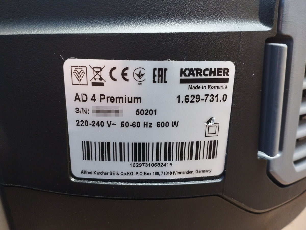 Kärcher AD 4 Premium Aschesauger und Trockensauger 600 W 17 L 1.629-731.0