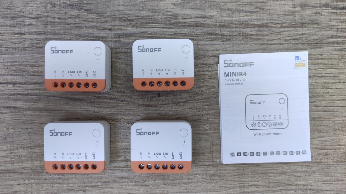 SONOFF MINIR4 Wlan Smart Schalter, 4er Set, Smarte Lichtschalter, I38877