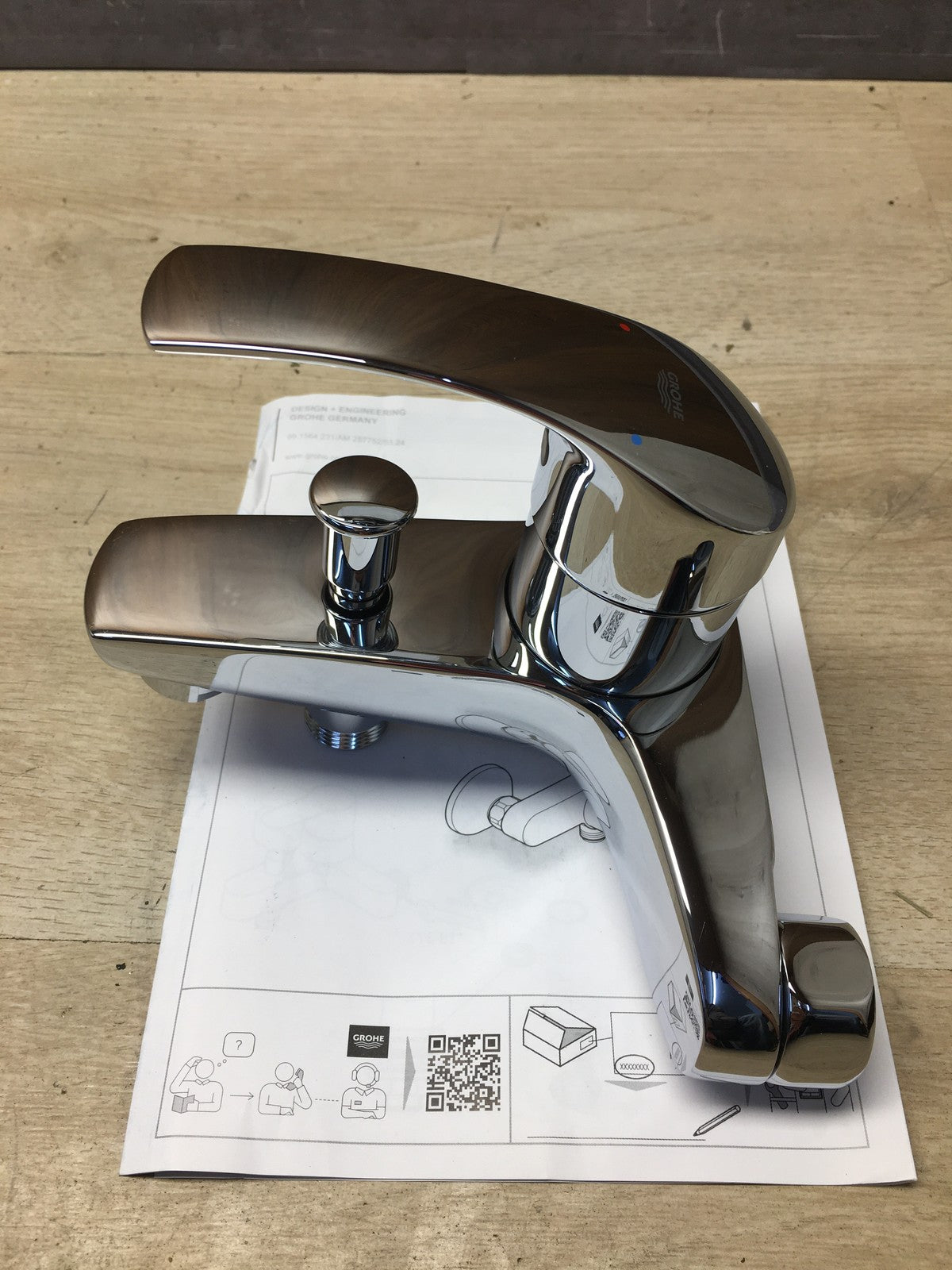 GROHE 33300002 Eurosmart Einhand-Wannenbatterie, Wasserhahn, I37389