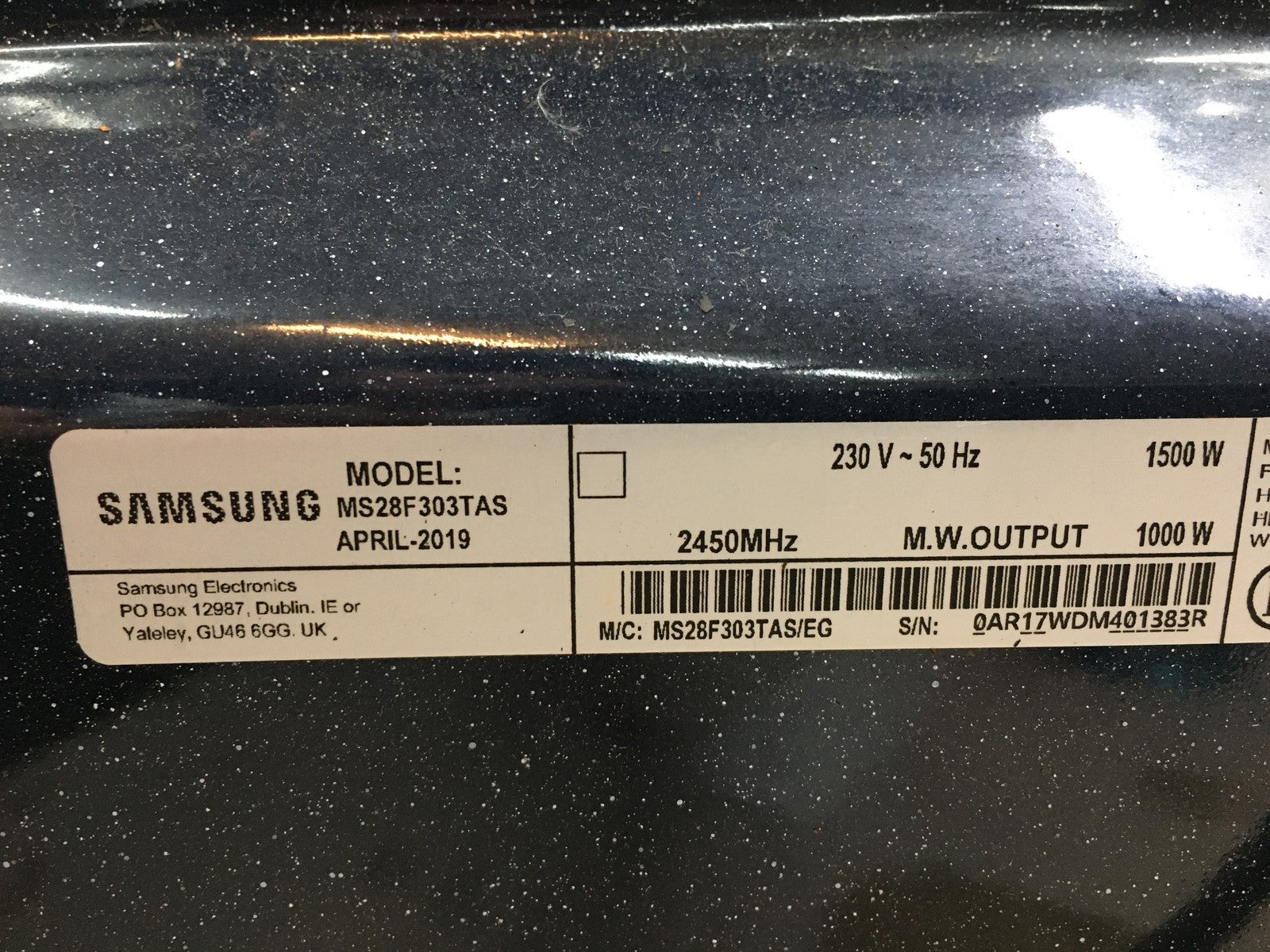 Samsung MS28F303TAS/EG Mikrowelle 1000 W 28 L, I39527