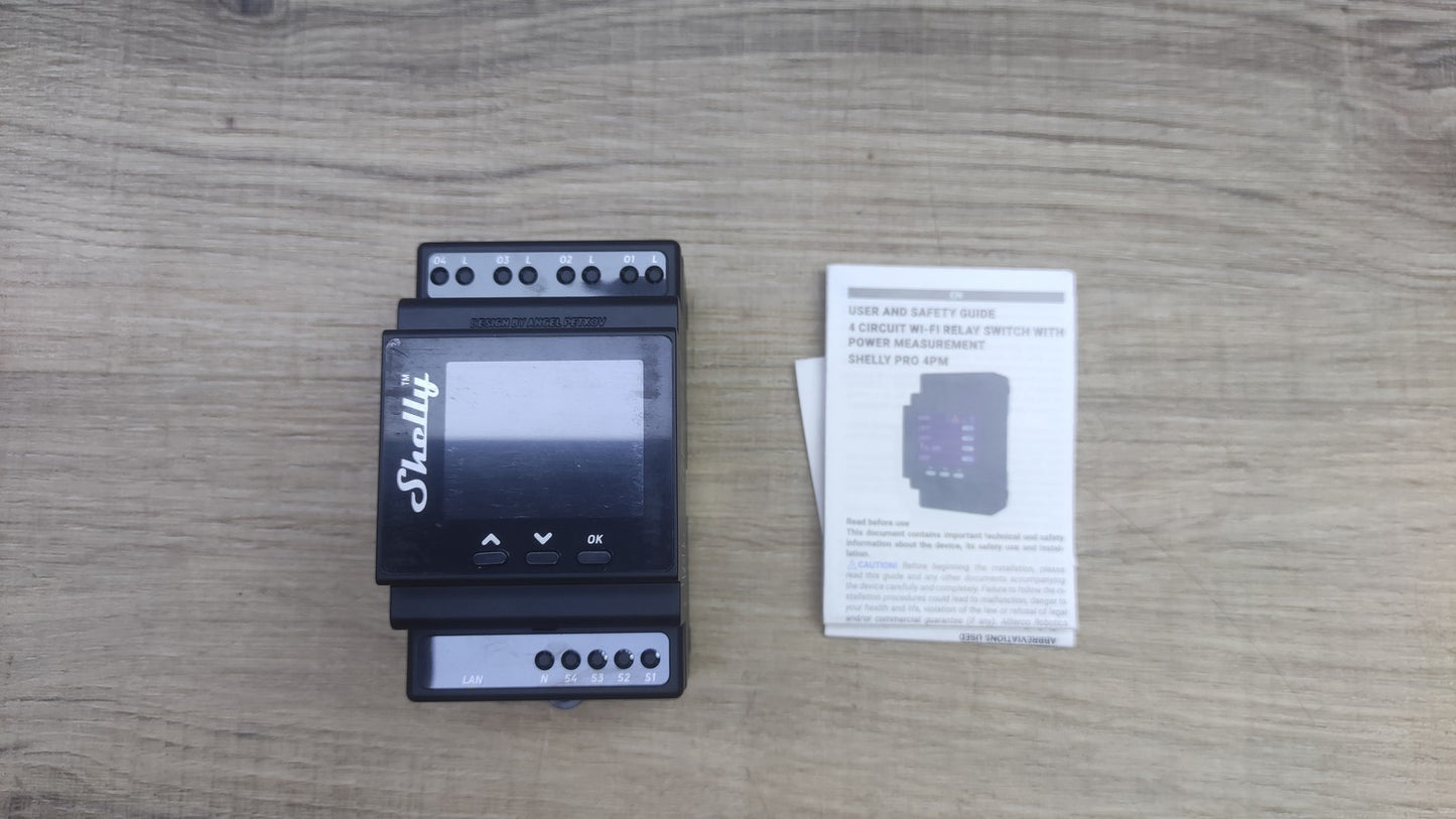 Shelly Pro 4PM Wlan, LAN & Bluetooth 4 Kanäle Smart Relais, I39057