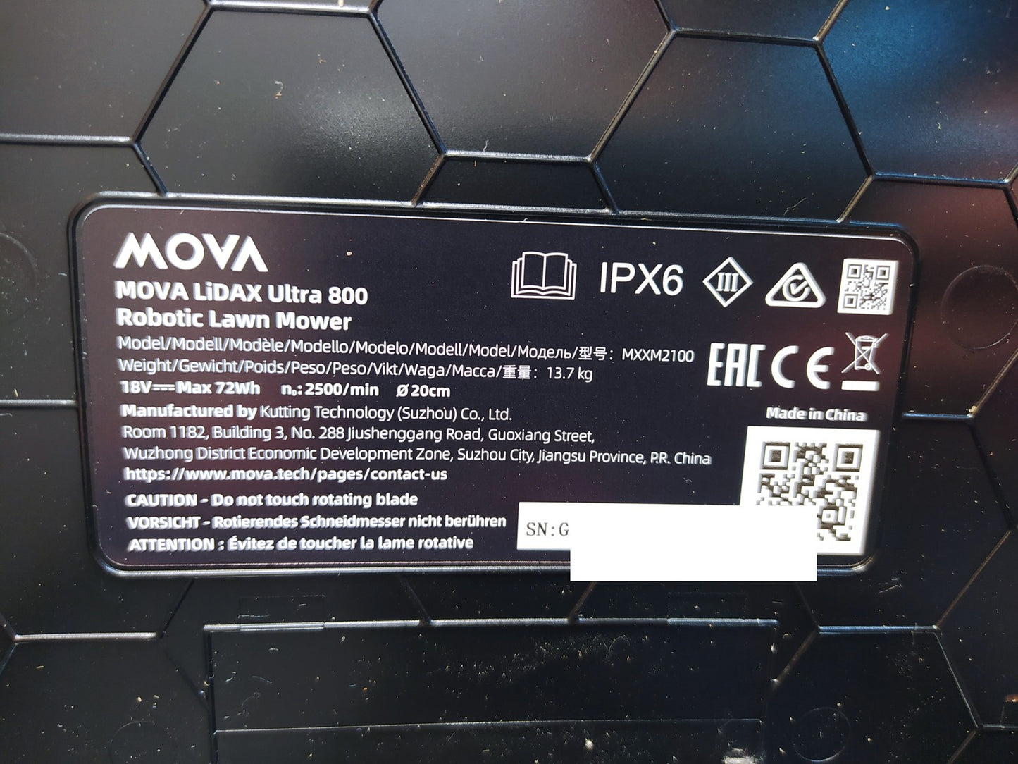 MOVA LiDAX Ultra 800 Mähroboter ohne Begrenzungskabel (MXXM2100), I38565