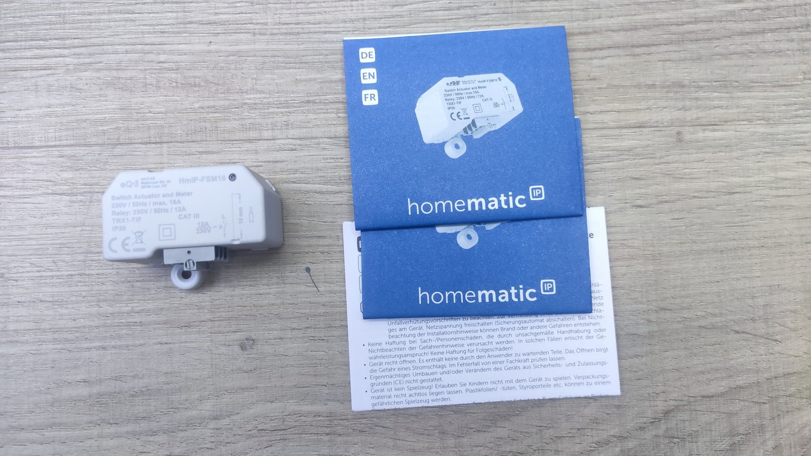 Homematic HmIP-FSM16 Schalt-Mess-Aktor Unterputz 16A Schaltaktor, I37597