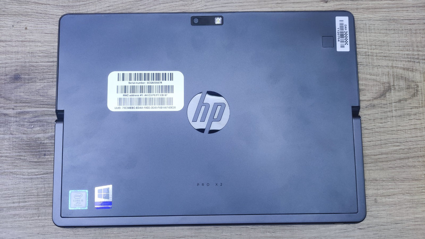 HP Pro x2 612 G2 Tablet 12" FHD 1920x1280 Touch Core i5 8GB 256GB SSD WiFi