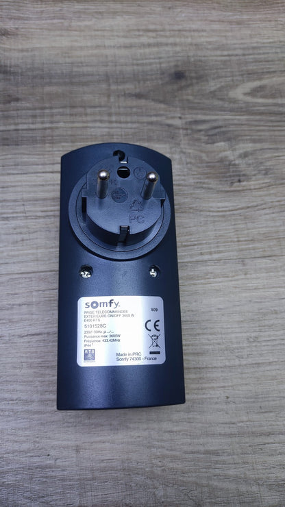 Somfy 2401093 Steckdose mit Fernbedienung ON/Off außen RTS schwarz, I35977