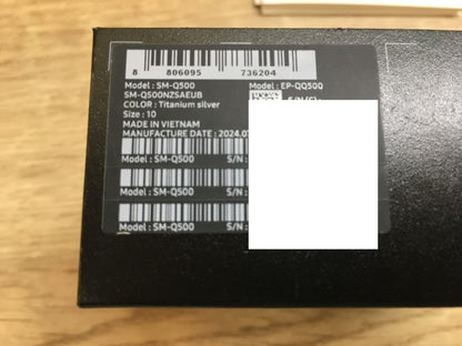 Samsung Galaxy Smart Ring Titanium Silver SM-Q500, Größe 10 (US), I39759