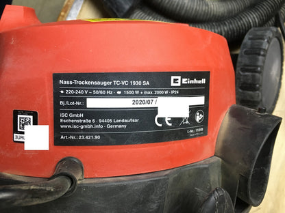 Einhell Nass-/Trockensauger TC-VC 1930 SA (1500 W, 190 mbar, 30 l), I35729