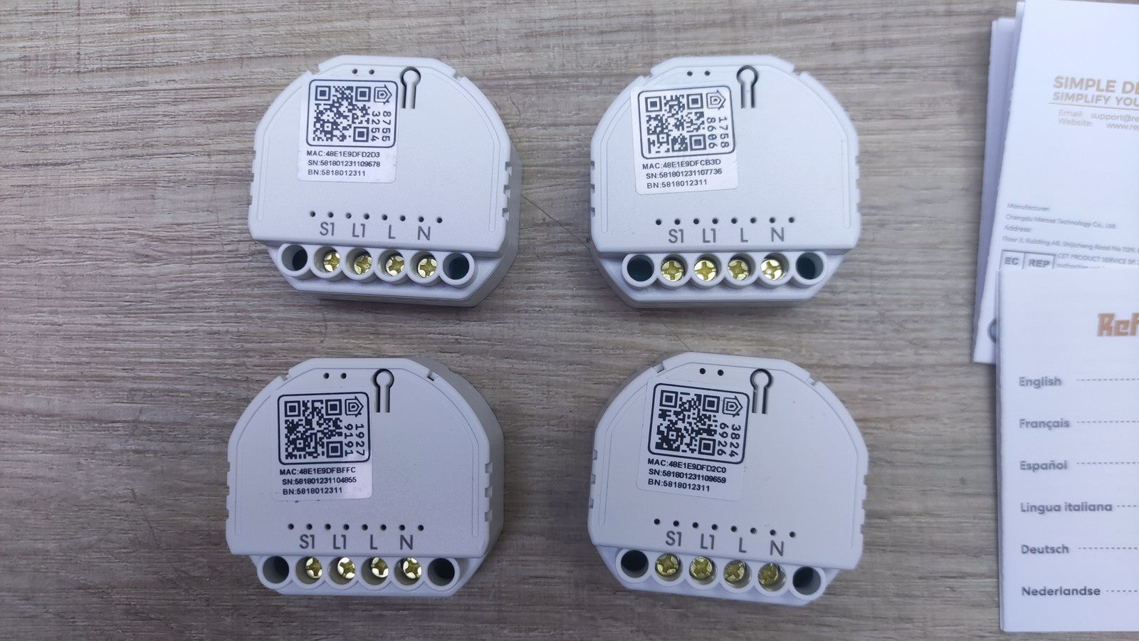 Refoss MSS810 WLAN Relai Schalter, 4-er Set, I37996