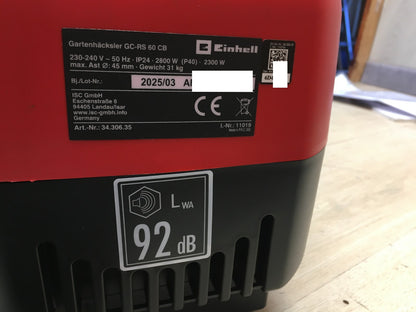 Einhell GC-RS 60 CB Elektro-Häcksler Walzenhäcksler 2300W (3430635), I37535