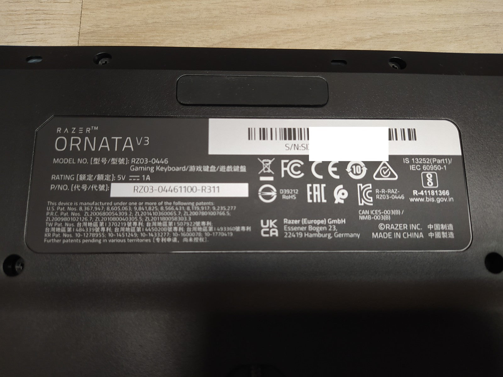 Razer Ornata V3 Gaming-Tastatur mit niedrigem Profil,  ES-Design, I36700