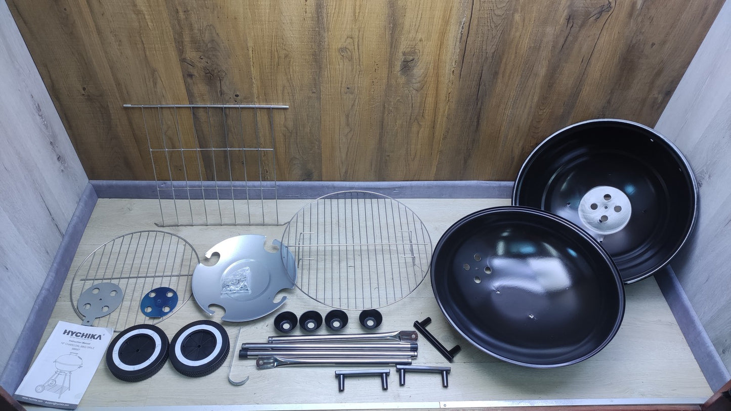 HYCHIKA BB687 Kugelgrill Holzkohlegrill Kohlegrill, Ø47cm 18 Zoll, I34925