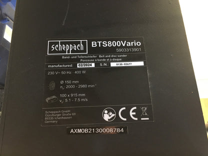 Scheppach Band- & Tellerschleifer BTS800Vario (5903313901), I36516