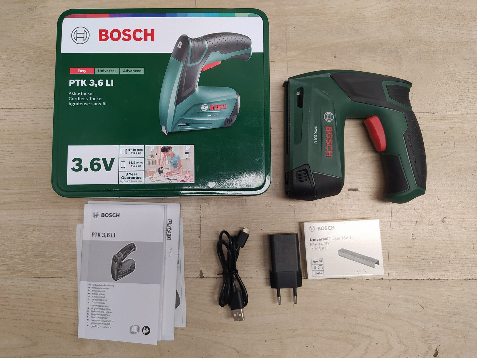 Bosch Akku Tacker PTK 3,6 LI Integrierter Akku, 3,6 Volt, 30 Schläge/min, I38589