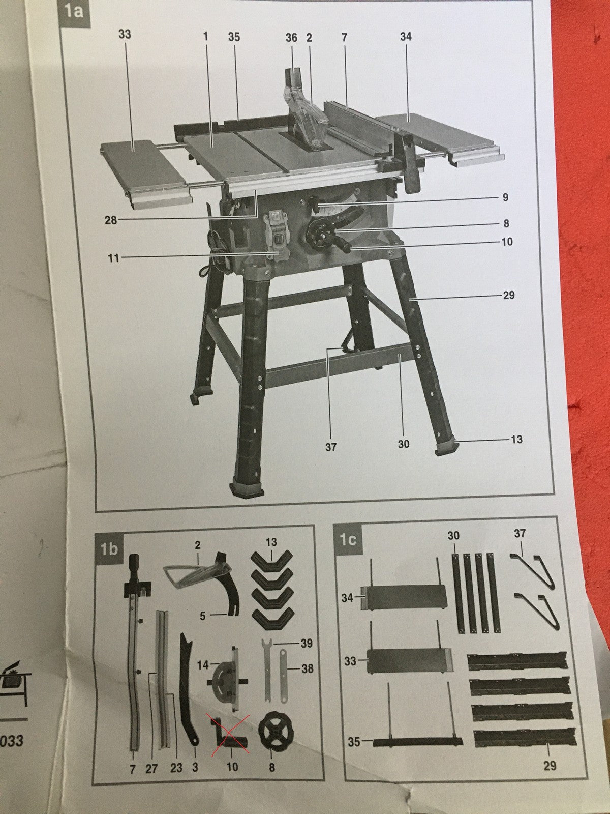 Einhell TC-TS 2225 U Elektro-Tischkreissäge 2200W inkl. Untergestell, I37626